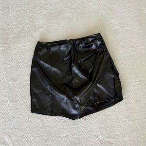 Windsor Black Faux Leather Skirt